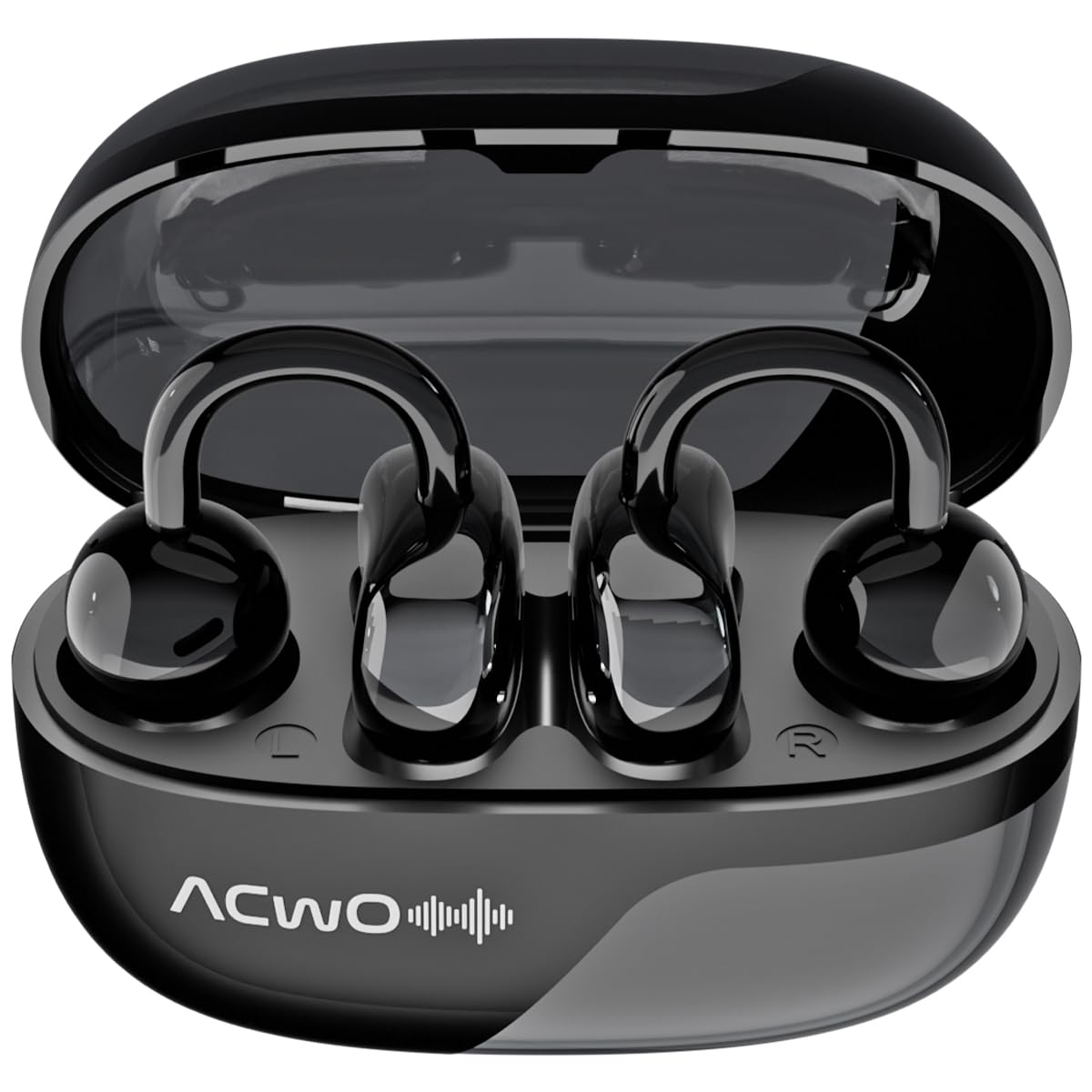 ACwO DwOTS Flow Open Ear Earbuds | X-Fidelity Sound | AI-ENC Mic | Dual Mode (Music & Gaming) | 50H Playtime | Fast Charging | IPX5 | Bluetooth 5.3 Pearl Black