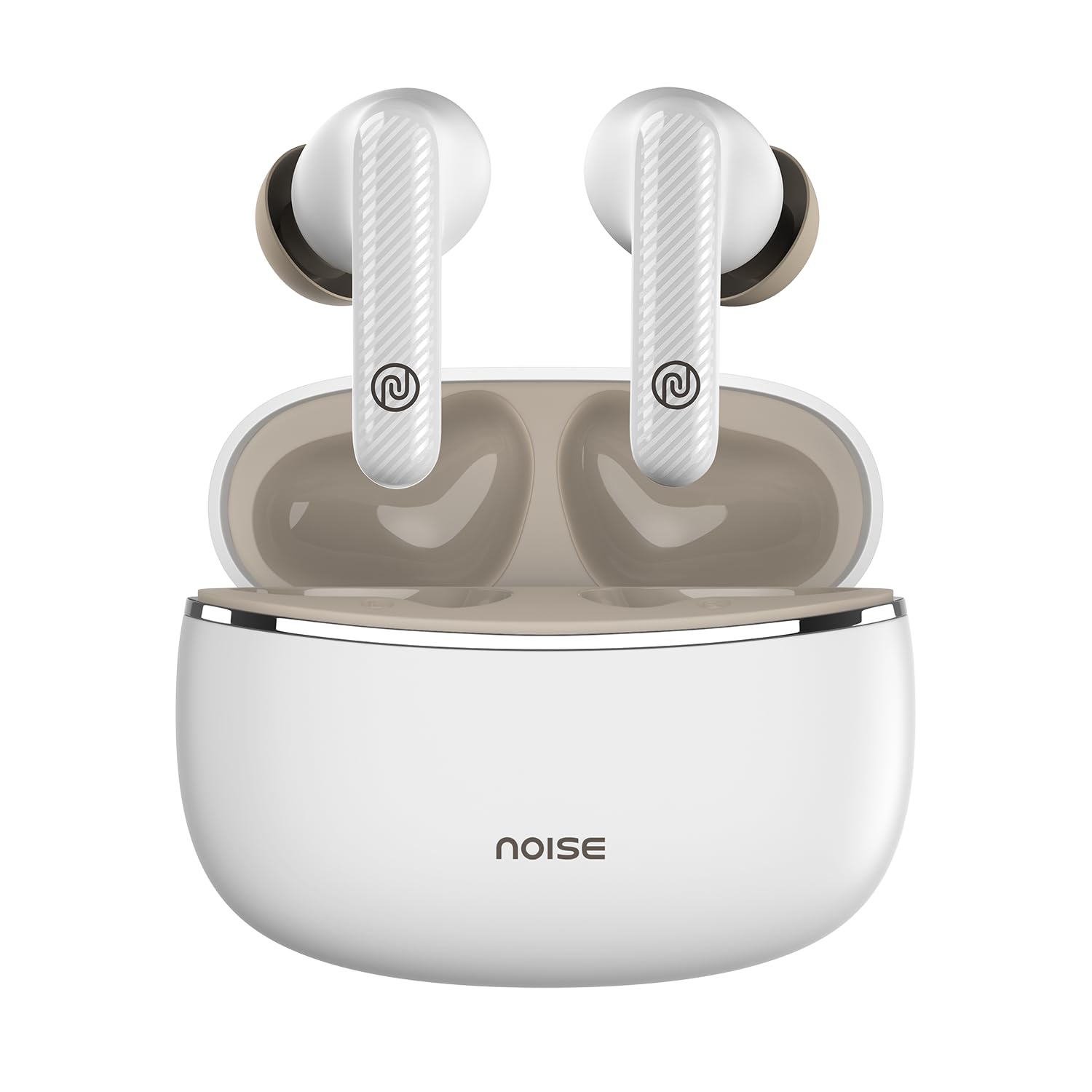 Noise Aura Buds in Ear Truly Wireless Earbuds with 60H of Playtime, Quad Mic with ENC, Dual Device Pairing, Instacharge(10 Min=150 Min),12Mm Polymer Composite Driver,BT V5.3(Aura White)