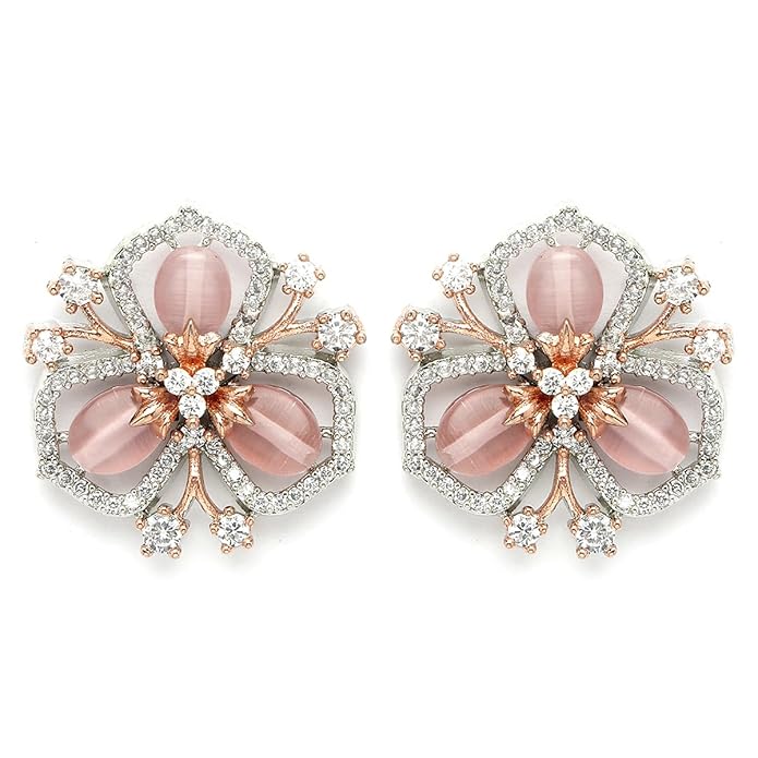 Karatcart Women Green American Diamond Stud Earrings