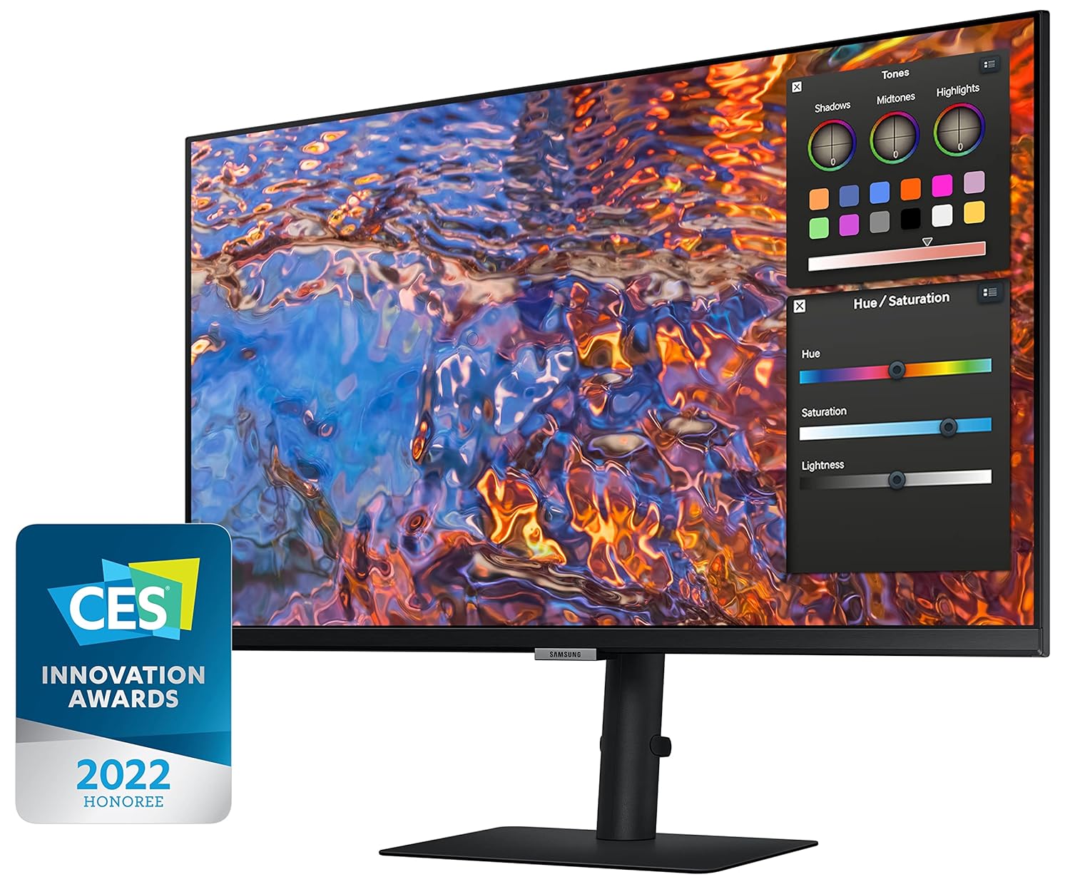 Samsung 27"(68.6cm) 4K Viewfinity Monitor|IPS|UHD 3840 x 2160|Type-C 90W|LAN Port|HDR 400|DCI-P3 98%|Pantone Validation|400 nits||PBP|PIP|Matte Display|Height-Tilt-Pivot Stand|LS27B800PXWXXL|Black