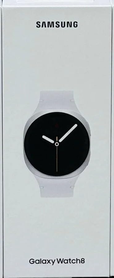 Samsung Galaxy Ai Watch 8 Latin American Version Sm-L330NZ (44mm) Bluetooth Wellness Tips Heart Rate Sleep to Workout Fitness Tracker (Silver/White Band SM-L330NZSALTA)
