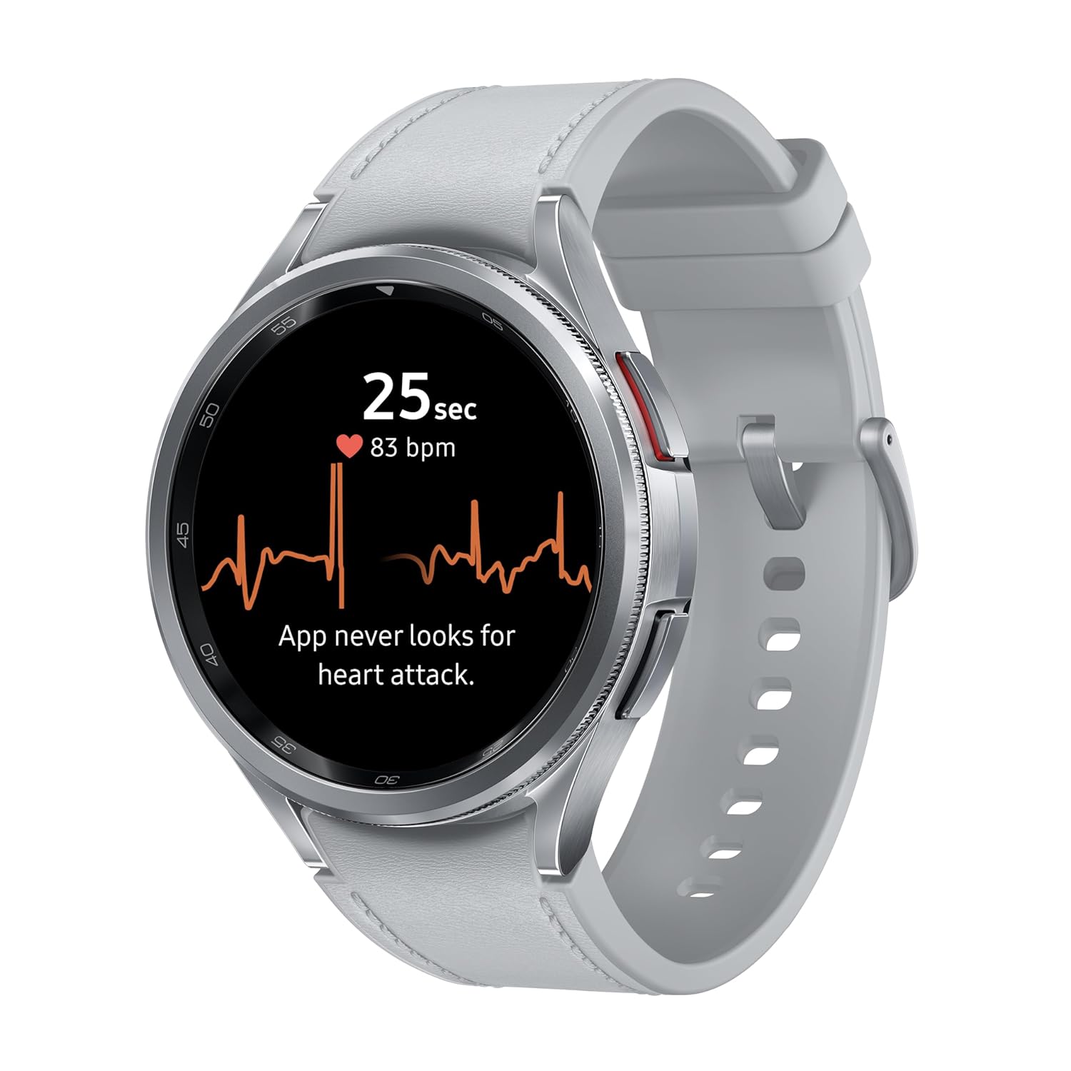 Samsung Galaxy Watch6 Classic Bluetooth (47mm, Silver, Compatible with Android only) | Introducing BP & ECG Features