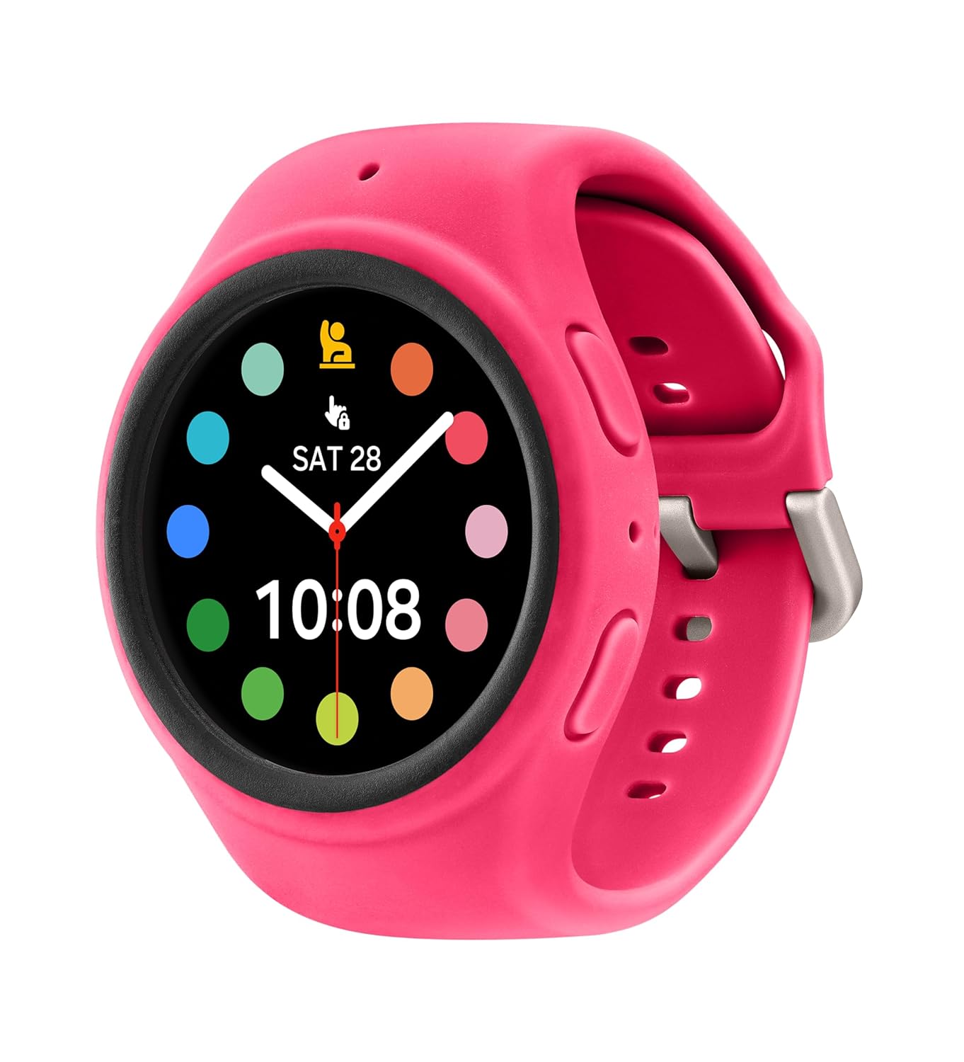 SAMSUNG Galaxy Watch Kids 4, 5, 6, 7, FE Series Band, Nylon, Smartwatch Replacement Strap for Kids, Nylon Small, GP-TYL305AMBEW, Red