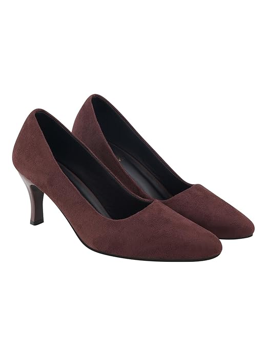 Shoetopia Women's Suede Kitten Heels – Pointed Toe Dress Pumps for Office, Party Formal Streetwear, Travel Daily Style