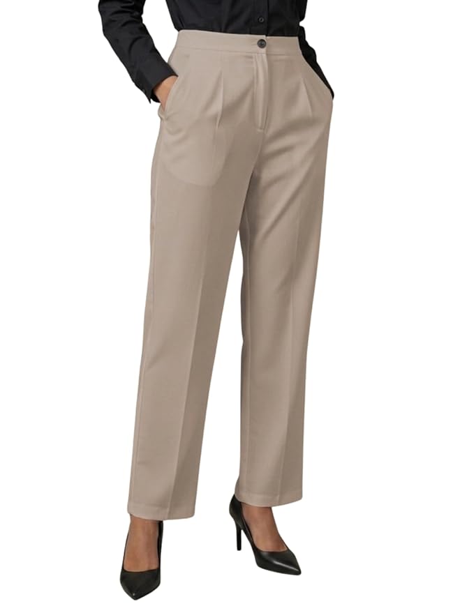 Leriya Fashion Formal Pants for Women Office Wear |Trousers for Women – Straight Pants for Woman Formal Pant for Woman, Stretch Lycra Workwear Trousers