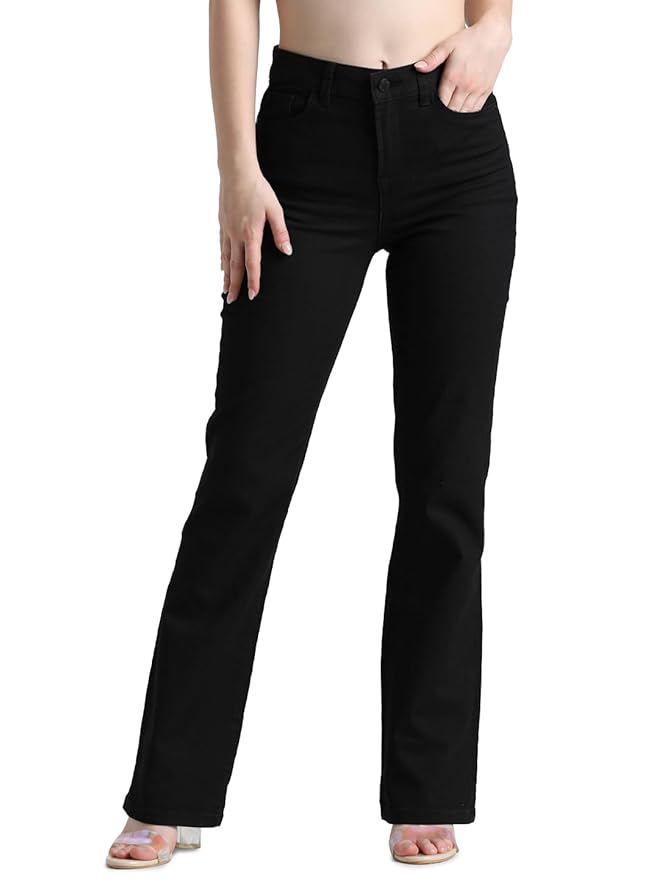ONLY Women Mild Bootcut Fit High Rise Jeans | Flared Everyday Jeans for Women