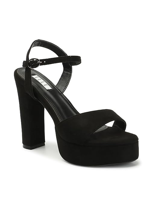 ELLE Women's Stylish and Elegant High Block Heels Fashion sandals