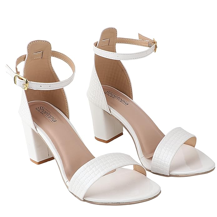 Shoetopia Womens/Girls Woven Design Block Heels Sandals