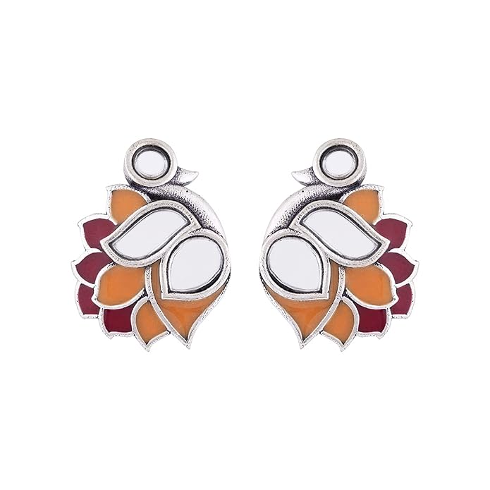 Voylla Thikri Bird Motif Stud Earrings
