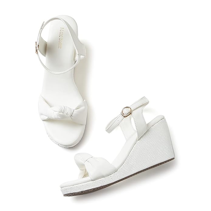 Marc Loire Women's Soft Comfortable Modern Embellished Wedge Heels