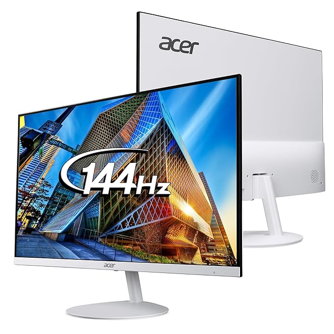 acer SA272 P1 27 Inch Full HD IPS Ultra Slim (7.2mm Thick) Backlit LED Monitor I Zero Frame I 144Hz Refresh I 1 MS VRB I AMD FreeSync I 1xHDMI 1xVGA I Speakers I Eye Care I Eco Display