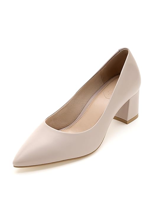 Symbol Premium Women's 'Desk to Dinner' Block Heel Pumps (Ortholite Insole|Stylish Heels)