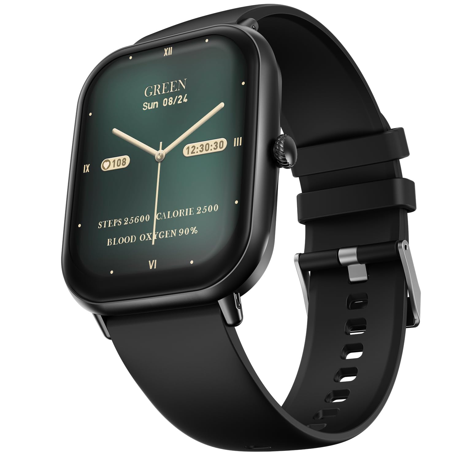 Fire-Boltt Ninja Call Pro Max Bluetooth Calling Smart Watch, 2.01" HD Display, 120+ Sports Modes, Health Suite, AI Voice Assistance, SpO2 & Heart Rate Monitor Smartwatch for Men & Women - Black