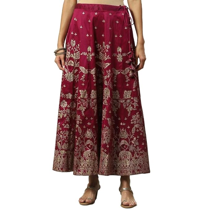 BIBA Women's Poly Cotton Maxi Skirt