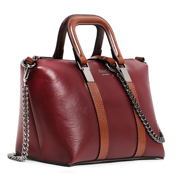 EXOTIC Solid Pattern Elegance Hand Bag For Women | Chain Handle | Shopping Bag | Occasional Bag | Perfect for Gift