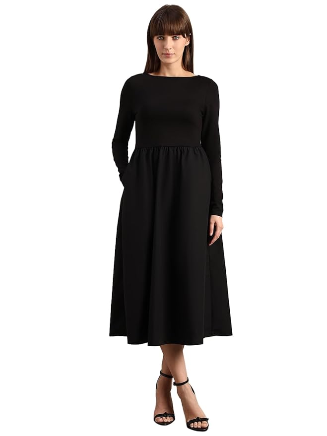 VERO Moda Midi Fit and Flare Dress for Women
