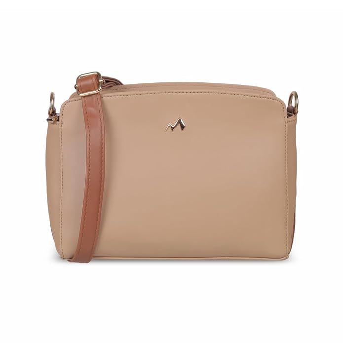 Metro Faux Leather Premium Zipper Casual Sling Bag For Women