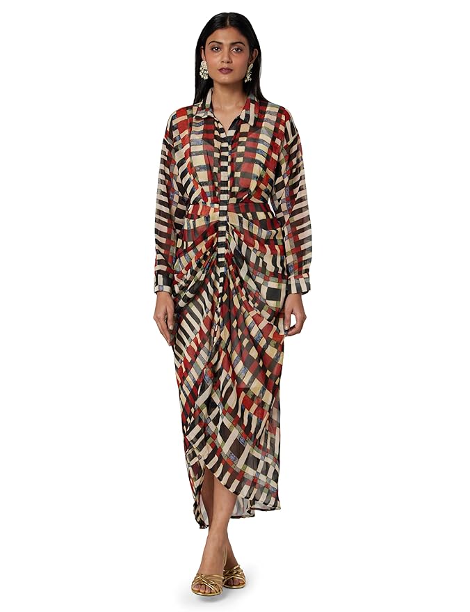 BIBA Women Georgette A Line Printed Dress