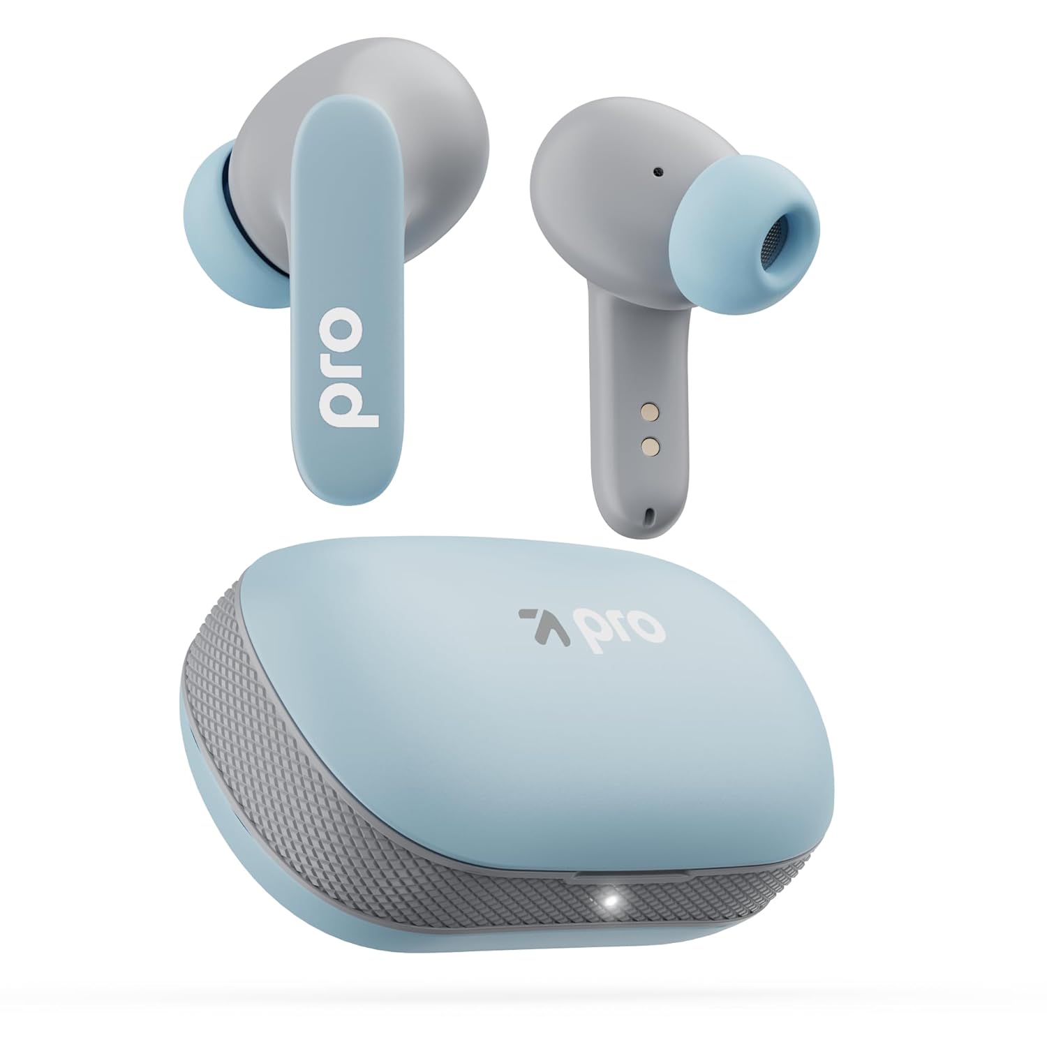 GOBOULT Z20 Pro Made in India Ear Buds Wireless 60H Playtime, 4 Mics Calling, 45ms Low Latency Gaming, 13mm Bass Driver Earbuds Buds TWS Bluetooth Wireless Earphone (Powder Blue)