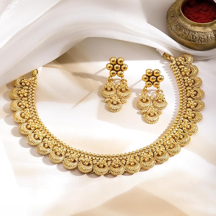 Rubans Set of 4 Kundan Ethnic Bangles Trendy Jewellery Gift for Women & Girls