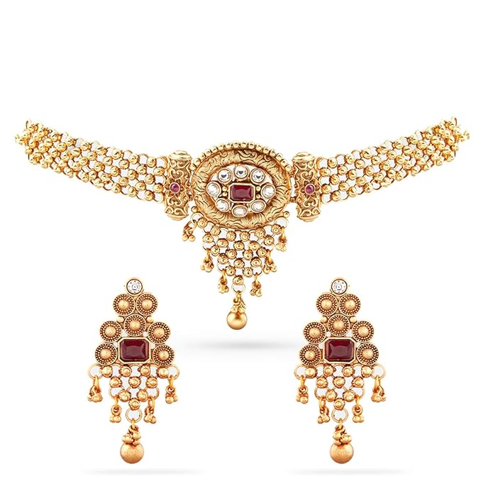 Rubans Necklace Set Traditional Festive Jewellery for Women & Girls