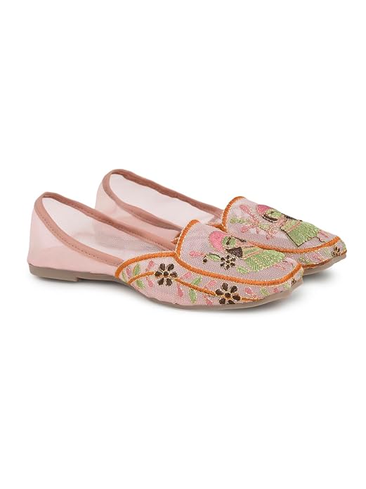 Shoetopia Women’s Pink Comfortable Pumps with Bow Design | Soft Cushion Sole | Stylish Casual Slip-On Flats for Daily Footwear EU42