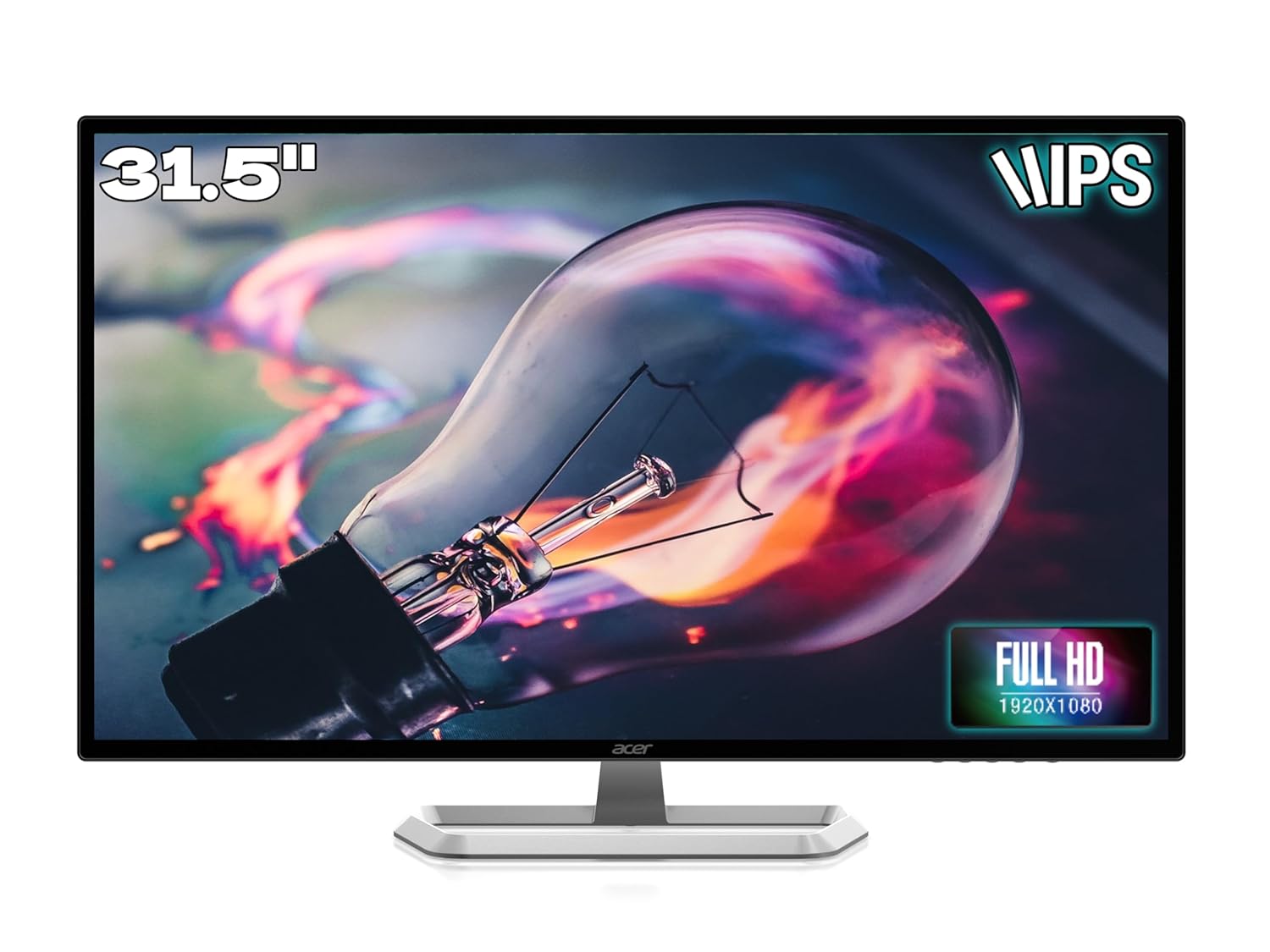 acer EB321HQ 31.5 Inch (80.01 Cm) IPS Full HD Backlit LED LCD Monitor I 300 Nits Brightness I HDMI, VGA Ports I Eye Care Features, Blue Light Filter, Flickerless (Black)