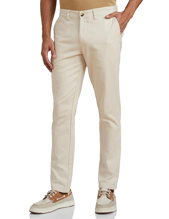 Amazon Brand - Symbol Men's Casual Regular Fit Cotton Pants | Chinos | Trousers