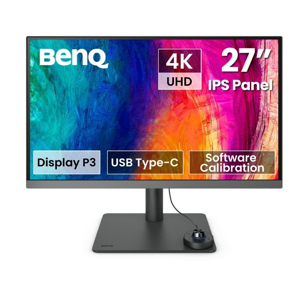 BenQ Creative Pro PD2706U 27"(68cm) IPS HDR10 4K Monitor|100% Rec709| 100% sRGB|95% P3|Pantone Skintone| Calman Verified|CAD/CAM & Animation Mode|KVM|PIP/PBP|USB Hub|HDMI|DP|USB-C(90W PD)(Gray)