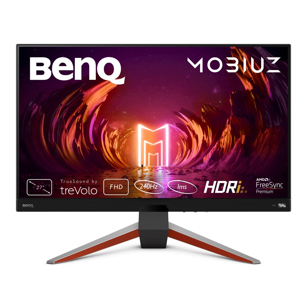 BenQ MOBIUZ EX270M 27" 240Hz 1ms MPRT IPS Full HD HDR Gaming Monitor | FreeSync Premium| Height Adjustment| 99% sRGB| 400nits| Black Equalizer| treVolo Speakers| HDMI| DP| USB 3.0 Hub (Metallic Grey)