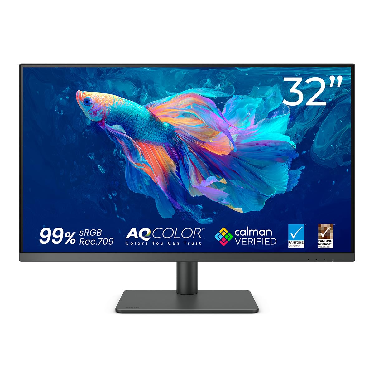 BenQ Creative Pro PD3205U 31.5" (80 cm) 3840 x 2160p LCD 4K IPS HDR10 Monitor| UHD| 99% sRGB| 99% Rec.709| |AQCOLOR Technology| Factory-Calibrated| Color Mode|CAD/CAM Mode|Hotkey Puck G2|KVM(Grey)
