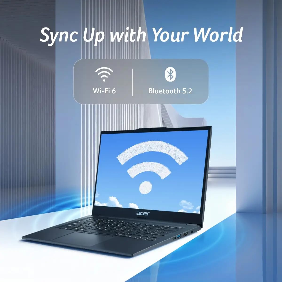 acer TravelLite Smart FHD TL04-51M Laptop, Intel Core i5 1334u 13th Gen 8 Core with 16GB Ram / 512GB NVMe SSD/Intel Iris Xe Graphics/Windows 11 / MS-Office / 14 Inch / 3 Year Brand Warranty