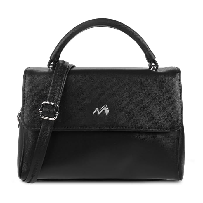 Metro Women Classic Textured Handbag with Detachable Strap