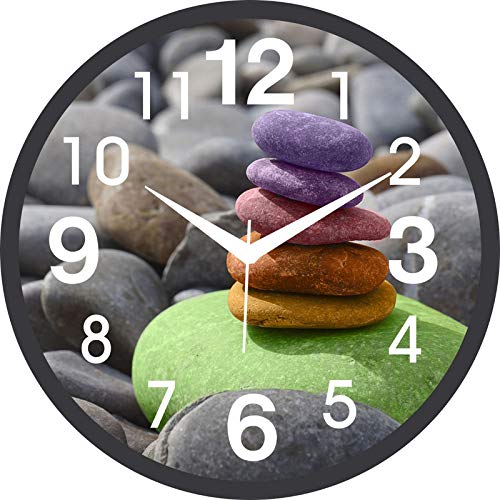 Webelkart Designer Plastic Wall Clock for Home, Living Room with Ajanta Movement (9.50 inches, Black)
