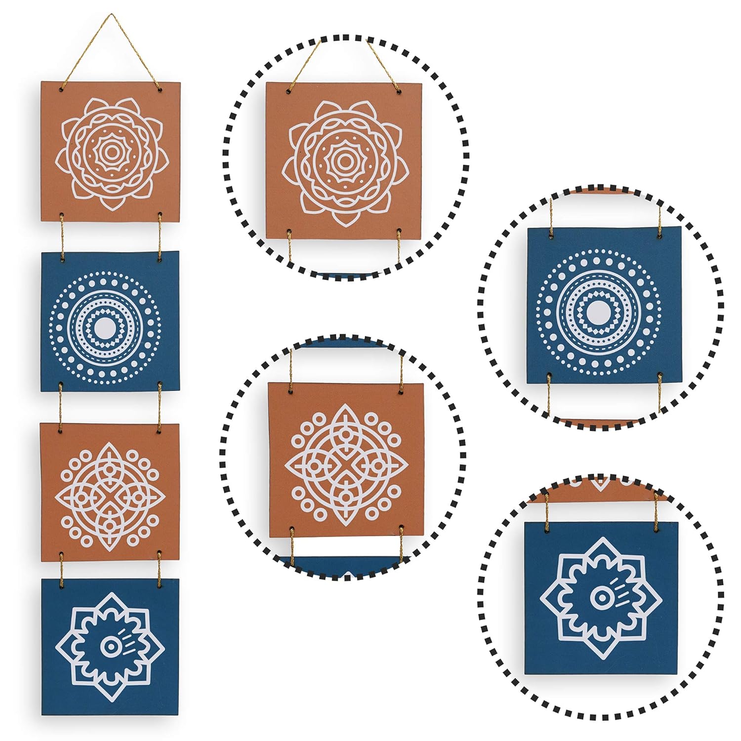 Webelkart Premium Designer Rangoli Wooden Wall Hanging for Home/Office Decor/Christmas Decor- 30 Inch