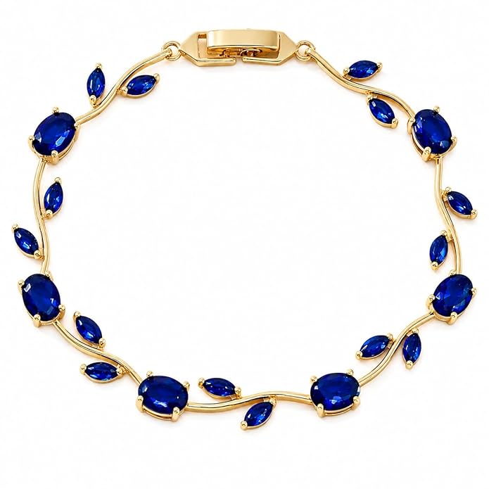 Shining Diva Fashion Tulip Bracelet for Women, Floral Crystal, Anti Tarnish Jewellery Latest Stylish Bracelet Gifts for Girls