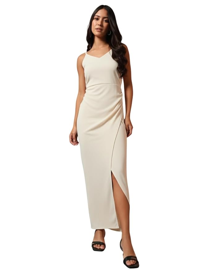 Trend Arrest.ed Women's Bodycon Midi Dress | Casual & Night Out Fit | Slim Fit Stretch Fabric