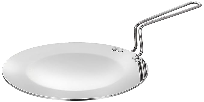 Amazon Brand - Solimo Triply Stainless Steel Tawa- 26 cm|Induction and Gas Stove Compatible