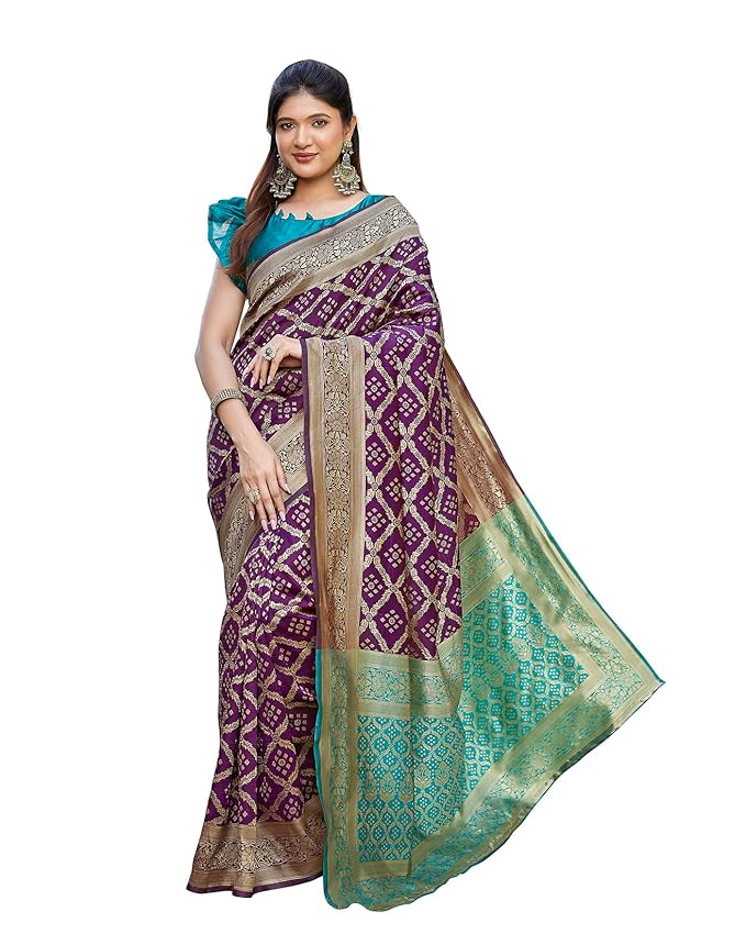 Yashika Women's Banarasi Kanjivaram Art Silk Saree|Sarees for Women Ethnic Wear