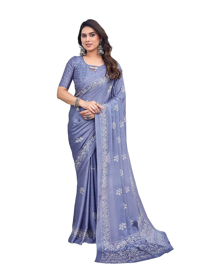 Yashika Women's Elegant Malgudi Art Silk Saree with Blouse Material I Sarees For Woman I Sari