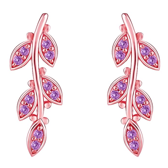 GIVA 925 Silver Rose Gold French Beauty Earrings | Drops to Gift Women & Girls | With Certificate of Authenticity and 925 Stamp | 6 Month Warranty*