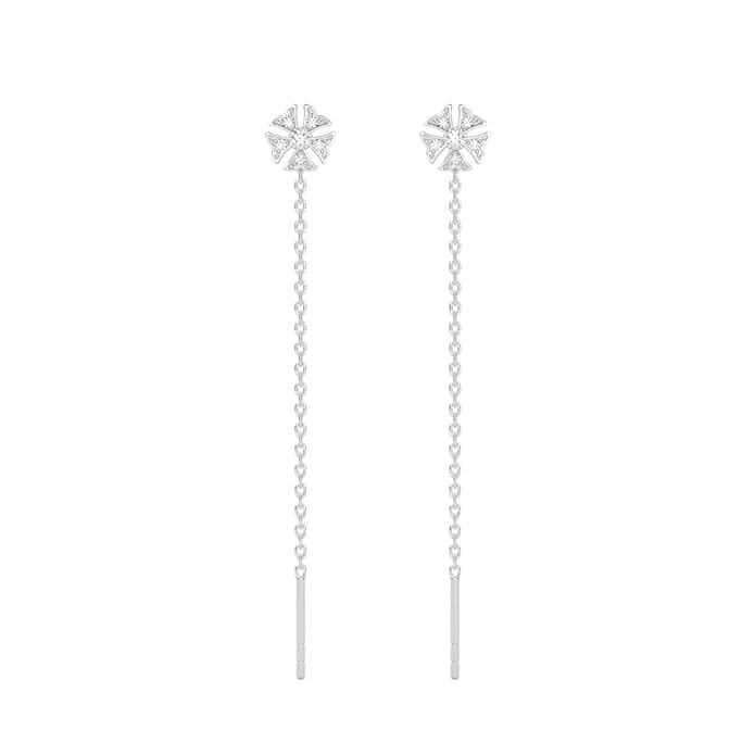 CLARA 925 Sterling Silver Drop Earrings | Platinum Plated | Daily Wear |Gift for Women and Girls