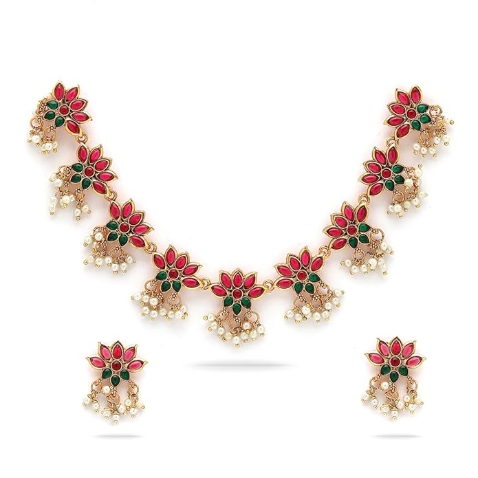 Shining Diva Fashion Necklace Jewellery Set for Women Traditional Latest Stylish Design Fancy