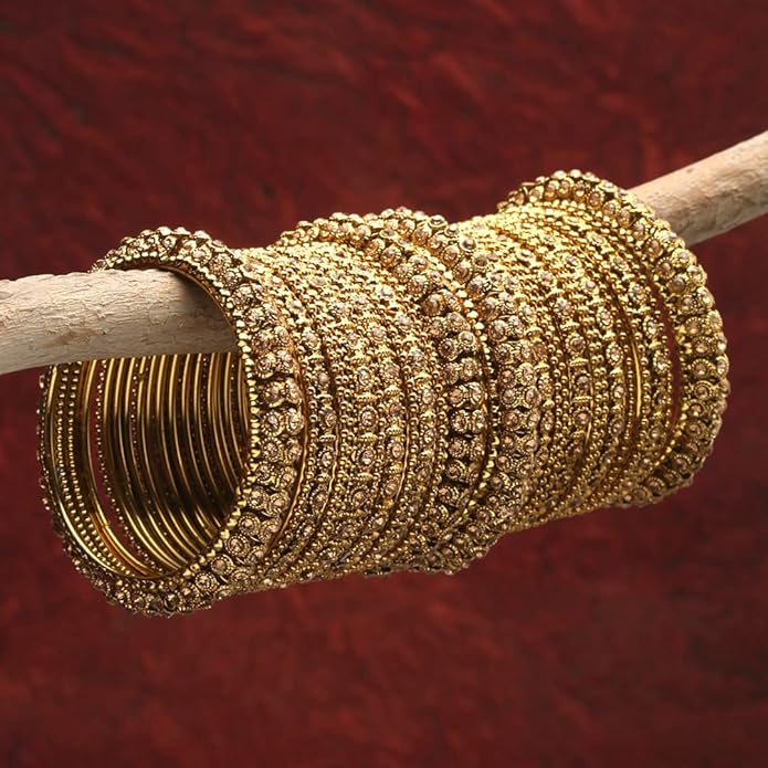 Shining Diva Fashion Latest Set of 28 Stylish Traditional Bangle for Women