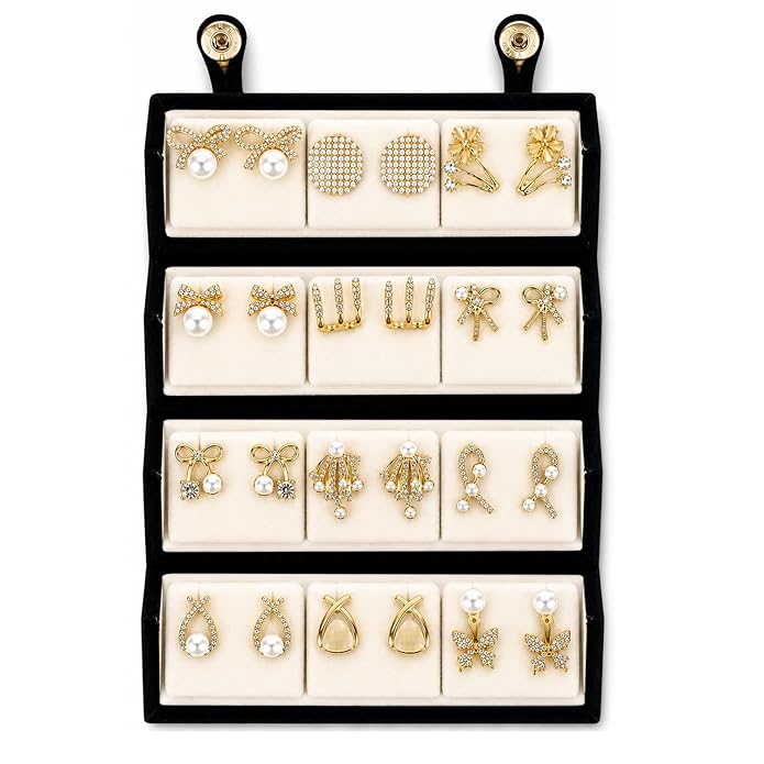 Shining Diva Fashion 12 Pairs Set Earrings for Women Girls with Stylish Organizer Box | Valentine Birthday Rakshabandhan Gifts for Girls Girlfriend Wife Sister