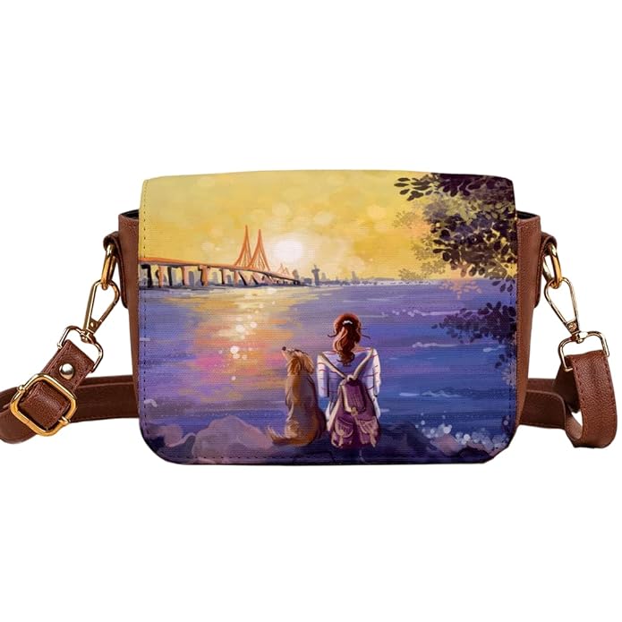 Kalankit Rakhi Gift For Sister | Sister Rakhi Gifts, Side Sling Bag For Women, Travel Crossbody Bags For Girls, Stylish Cross Sling Bags for Woman | Rakhi Gift Hamper, Gifts for Rakshabandhan