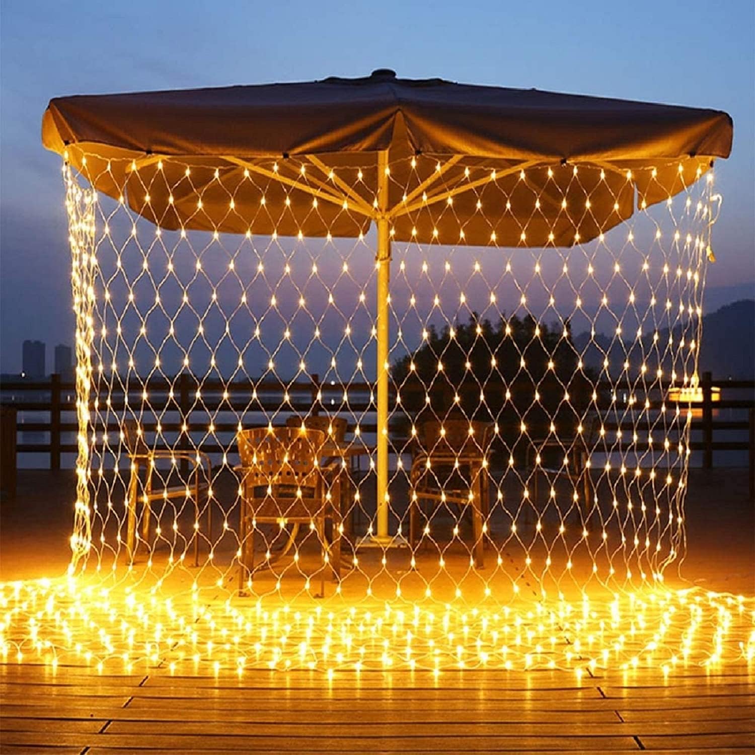 Desidiya® Net Mesh Led Curtain String Diwali Lights for Decoration for Home | Waterproof Indoor Outdoor Fairy Lights Mesh | Decorative Lighting for Garden, Trees, Bushes, Home Decor (Warm White)
