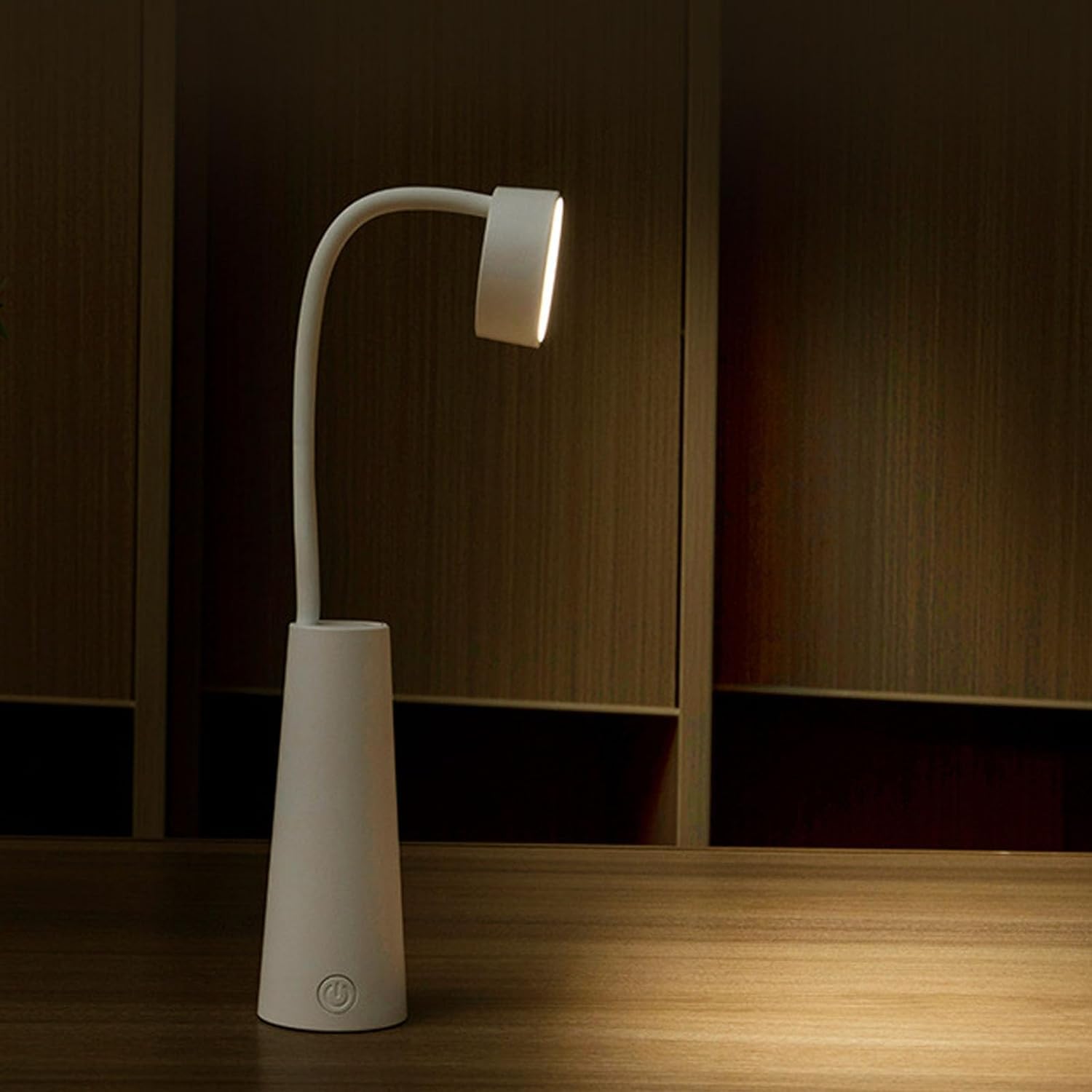 Desidiya Study Table Lamp, Reading Light, Night Light Lamp for Study, Table Lamp for Bedroom Rechargeable Book Light for Night Reading, 3 Modes, Portable - LED Foldable (White)
