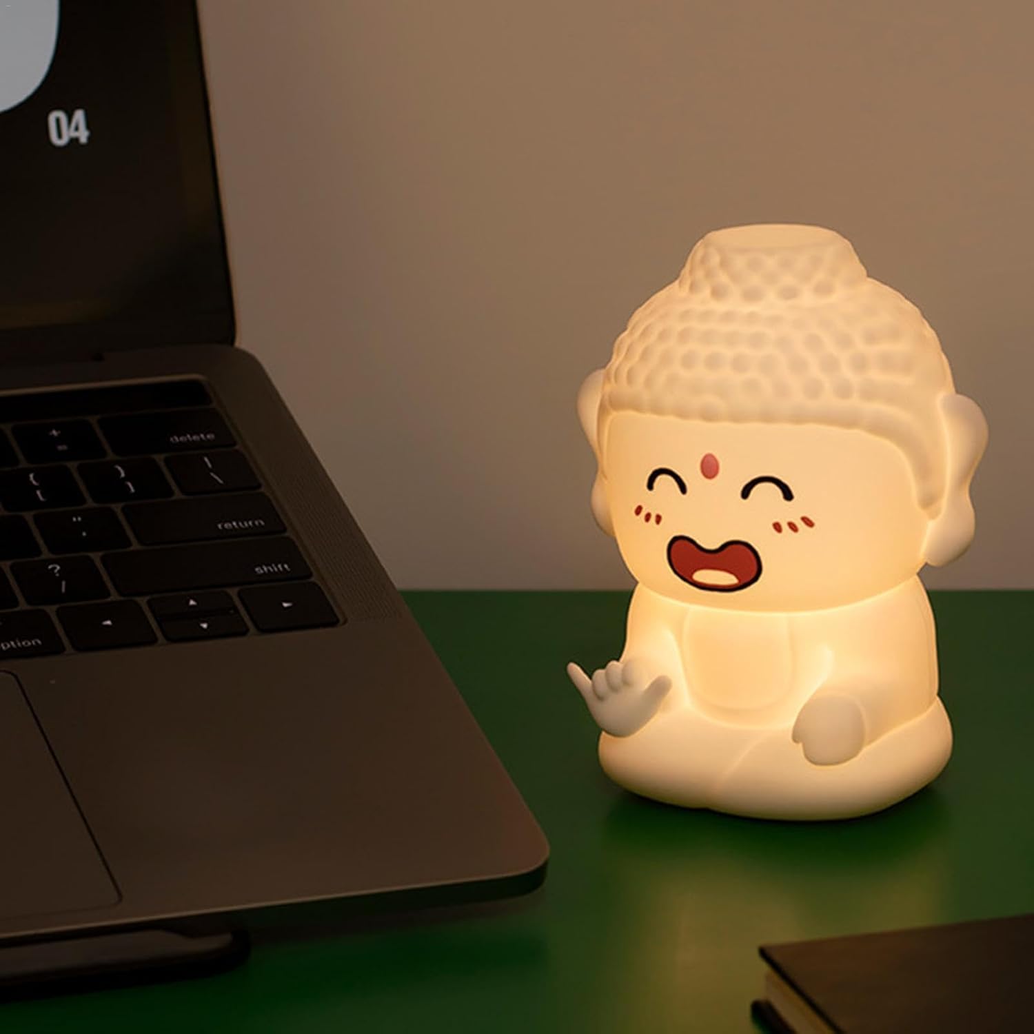 Desidiya® Laughing Buddha Lamp, Buddha Gifts, Cute Kid Buddha Silicone Touch Lamp, Birthday Gift for Girls and Boys, Multicolor Touch Control Led Beside Night Light Kids | Living Room Home Decor