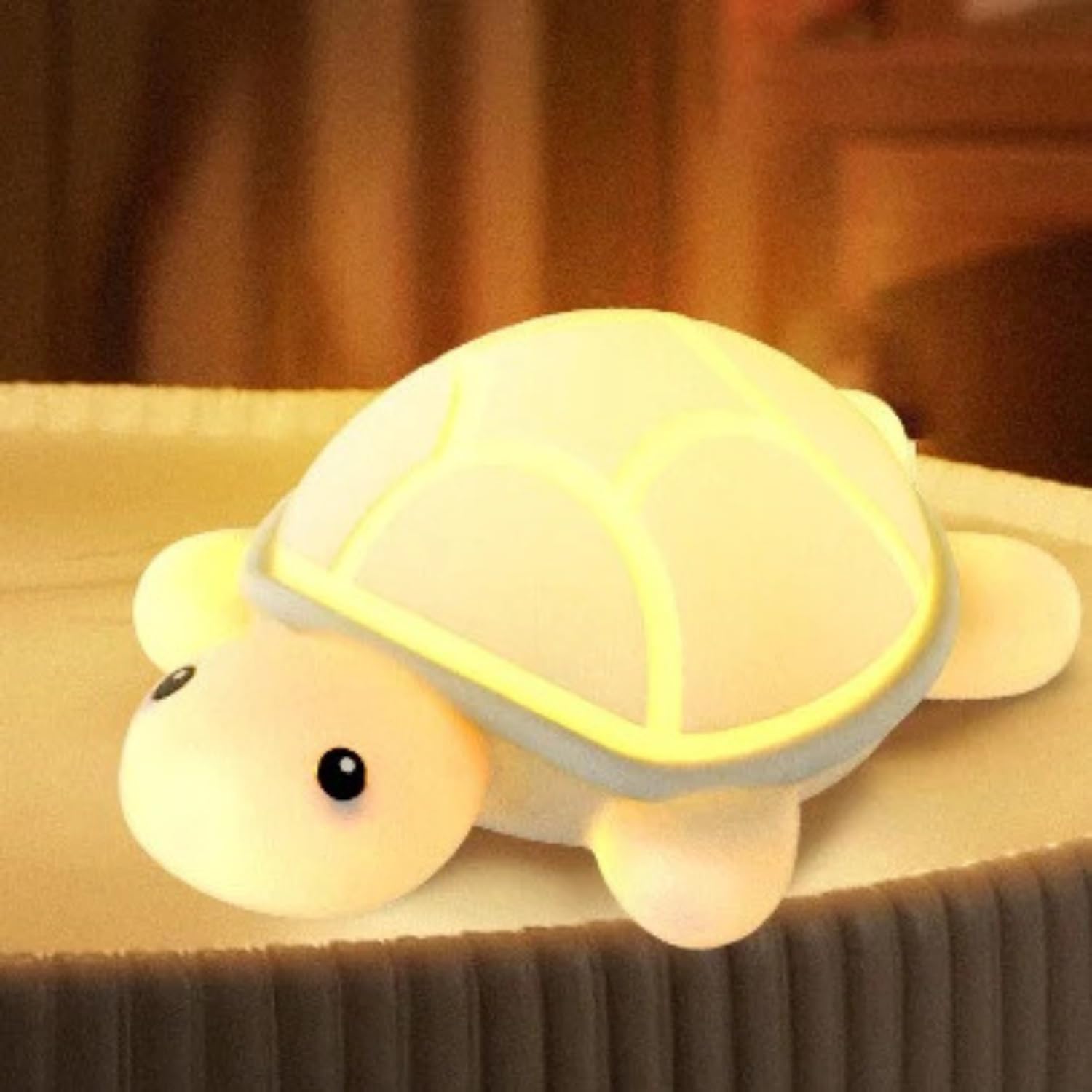 Desidiya® Cute Turtle Night Light, LED Bedside Baby Room Lamp, Soft BPA-Free Silicone, USB Rechargeable Lamp with Touch Sensor Control Table Light for Kids, Birthday Gifts, Valentine Gift